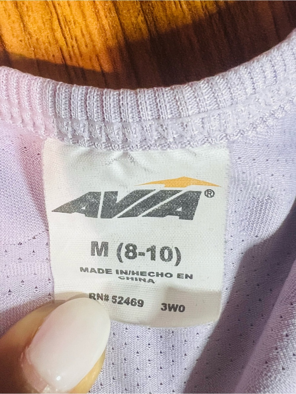 Avia Women's Light Lavender Crew Neck Athletic Top